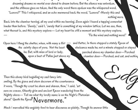 Nevermore Art. Poe Poem. Raven Poster. Raven Quote. Ravens - Etsy