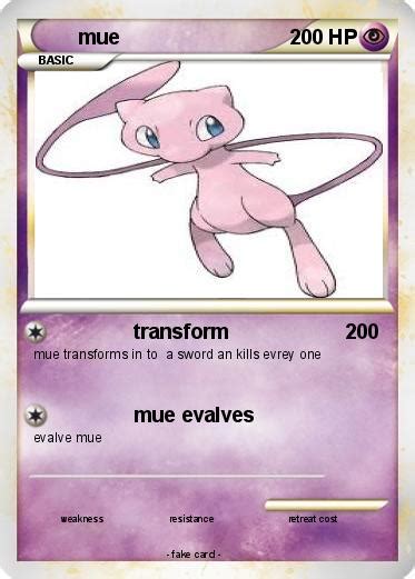 Pokémon Mue Transform My Pokemon Card