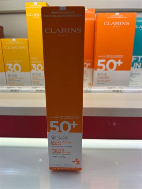 Clarins Lait En Spray Solaire Corps Uva Uvb Cr Me Solaire