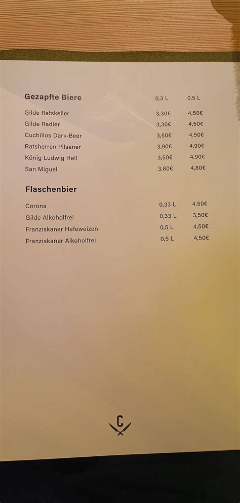 Menu at SCHMIEDE Hannover restaurant Hanover Schmiedestraße 39