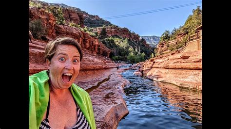 Slipping And Sliding At Slide Rock State Park Youtube