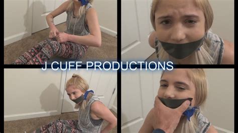 Celeste Hill Intense Struggle Duct Tape Zip Tied Cleave Gagged And