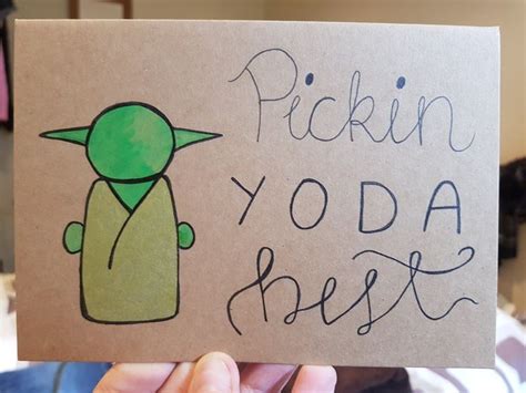 Personalised Yoda Best Homemade Birthday Card Homemade Birthday