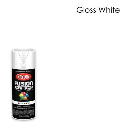 Krylon Fusion All In One Spray Paint Gloss White 12 Oz Walmart