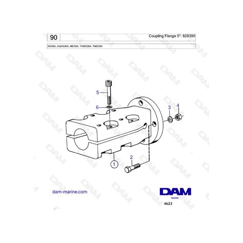 Volvo Penta AD30A AQAD30A MD30A TAMD30A TMD30A Coupling