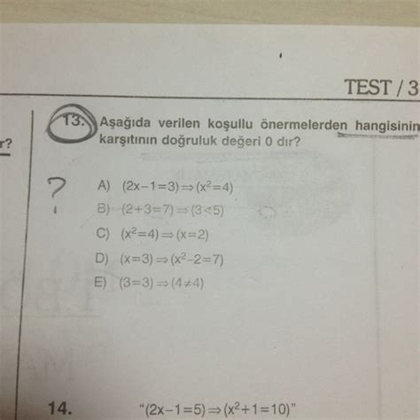 S N F Matematik Konu Mant K U Soruyu Yapabilir Misiniz Soruyu