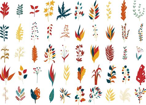 Set Of Leaf Icons In Doodle Style 11164103 Vector Art At Vecteezy