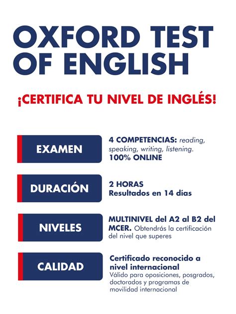 Certificación Oxford Test of English Servicio de Idiomas La Laguna