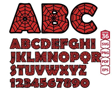 Spiderman Alphabet Svg Spider Letter Svg Upp614 Spiderman Font