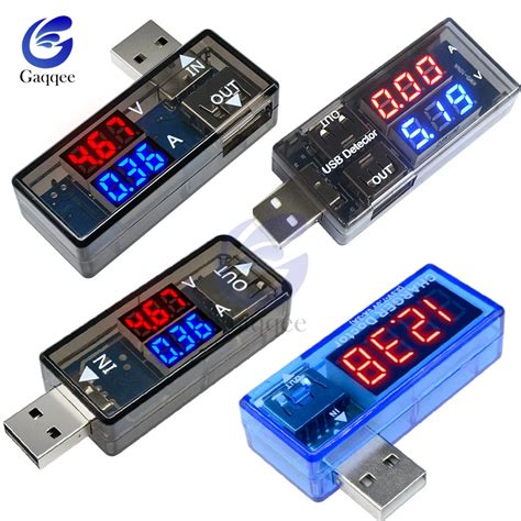 LED Digital Dual USB Port Current Voltage Charging Test Detector Tester