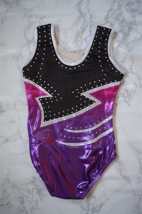 Agatha Ombré Girls Gymnastics Leotard Pink Purple With Crystals Ombre