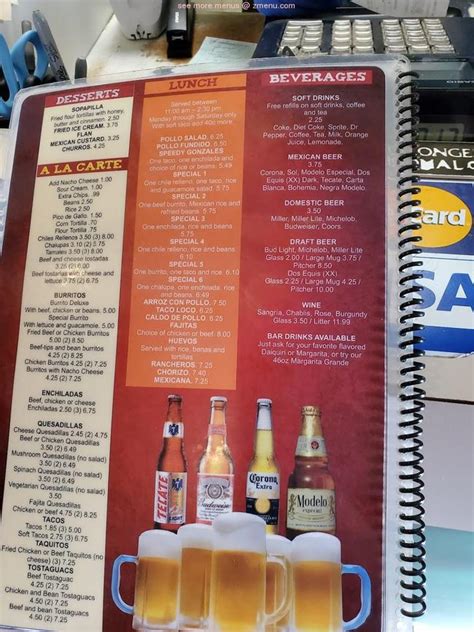 Online Menu Of El Jalisco Restaurant Greer South Carolina 29650 Zmenu