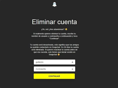 C Mo Eliminar Cuenta De Snapchat De Manera Definitiva