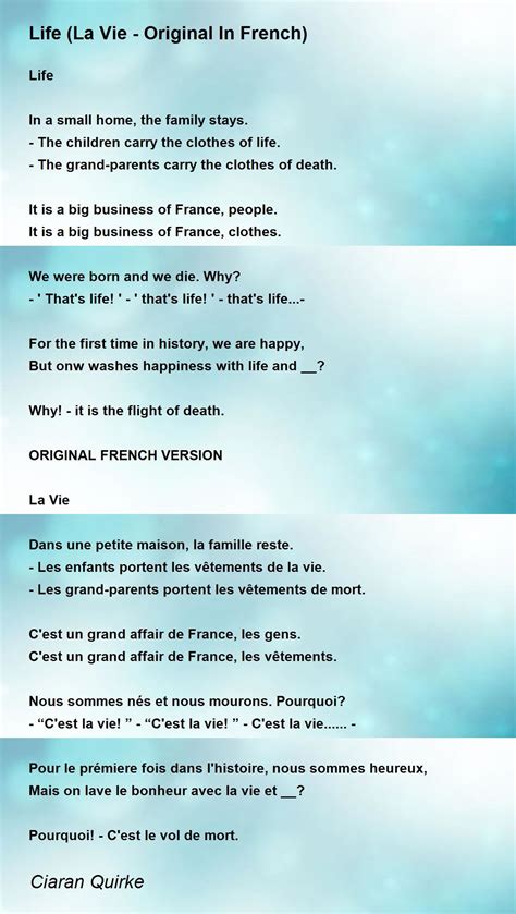 Easy French Poems For Beginners Infoupdate Org