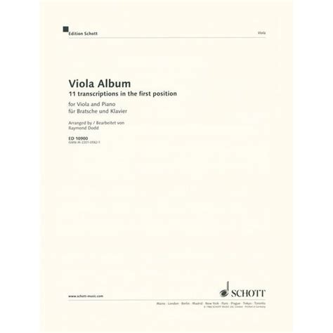 Schott Viola Album Thomann Uk
