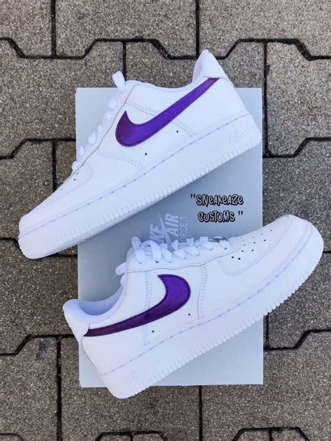 Nike Air Force 1 Color Swoosh Metallic Purple The Custom Movement