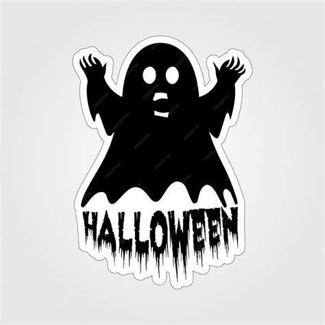 Premium Vector | Beautiful ghost stickers spooky and cute decals for ...