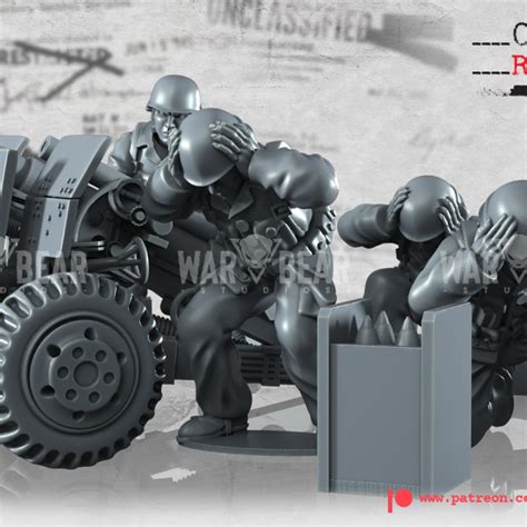 3D Printable WWII US Army In The Pacific Medium Artillery By BattleCat