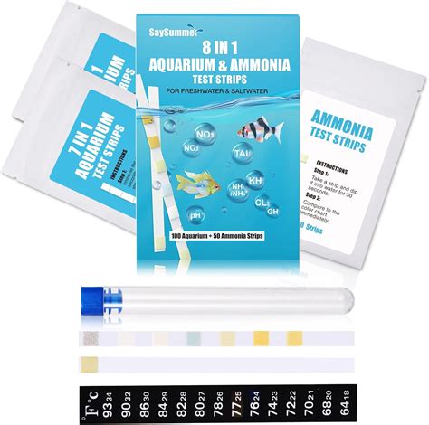 Amazon 8 In 1 Ammonia Test Kit For Aquarium Aquarium Test Strips