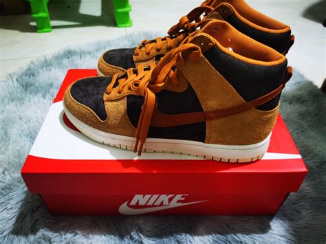 Nike Dunk High Retro Prm Curry Dark Russet Men S Fashion Footwear