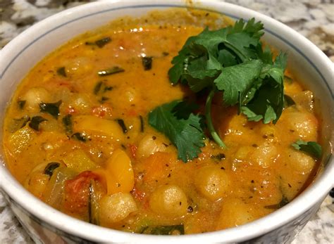 Vegan Chickpea Coconut Vegetable Curry BWELLAYURVEDA