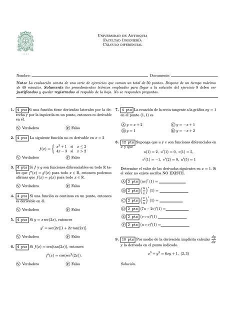 Compilación de Parciales sobre Derivadas Laura María uDocz