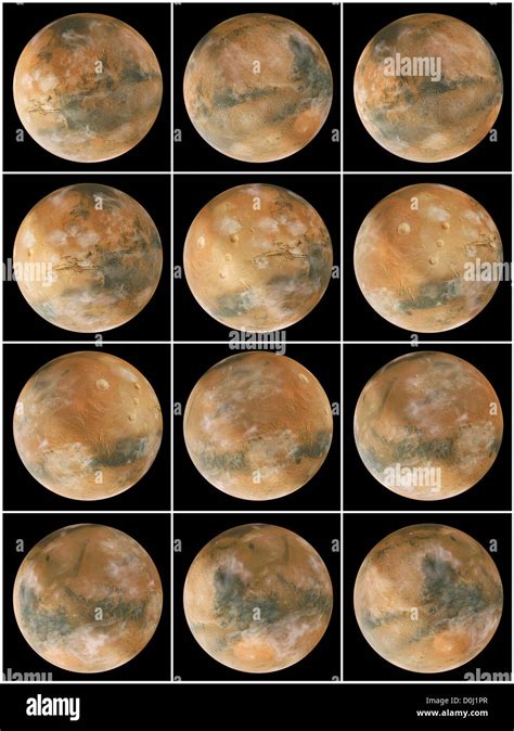 Digital Illustration of Mars' Rotation Stock Photo - Alamy