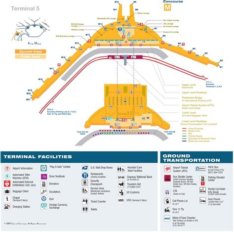 Ord terminal 5 map - Map of ord terminal 5 map Chicago (United States ...