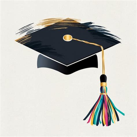 Stylish Graduation Hat Clipart For Invitations And Cards Premium Ai
