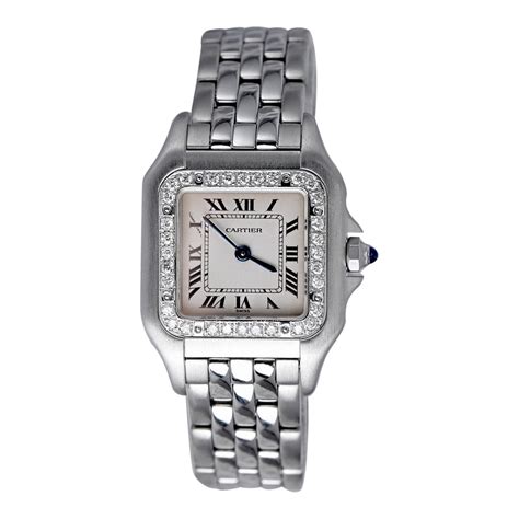 Cartier Panthere 1280 18 Karat Ladies Diamonds Watch For Sale At 1stdibs