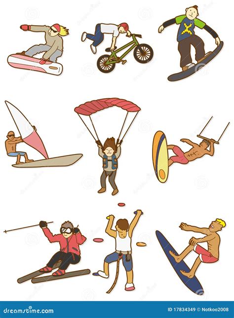 Cartoon Extreme Sport Icon Stock Vector Illustration Of Icon