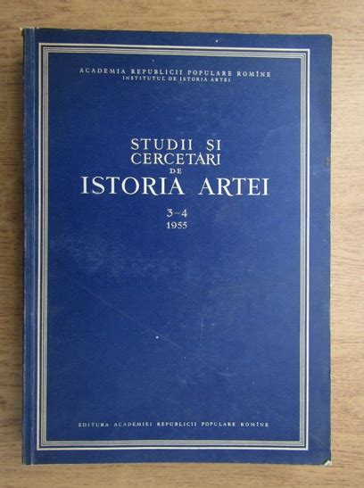 Studii Si Cercetari De Istoria Artei Nr Cump R