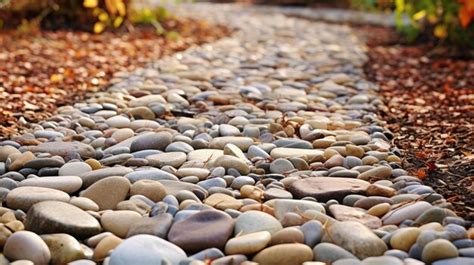 Premium AI Image CloseUp Gravel Garden Path