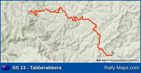 SS 13 Tabberabbera Stage Map Alpine Rally Of East Gippsland 2015