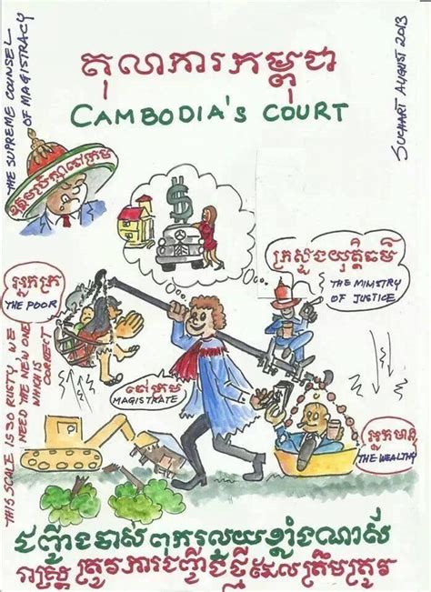 Khmerization Political Cartoon The Cambodian Legal System