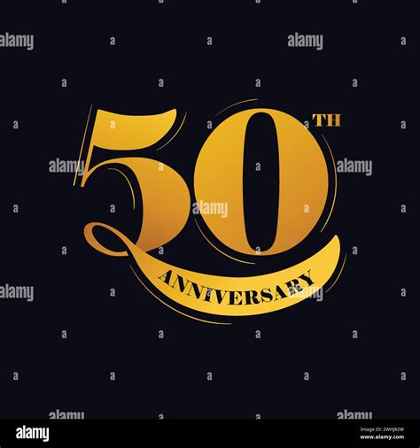 50 Years Anniversary Logo Design Gold Color Luxury 50th Logo And Symbol For Celebrating Company