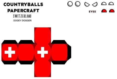 Switzerland Countryballs Papercraft