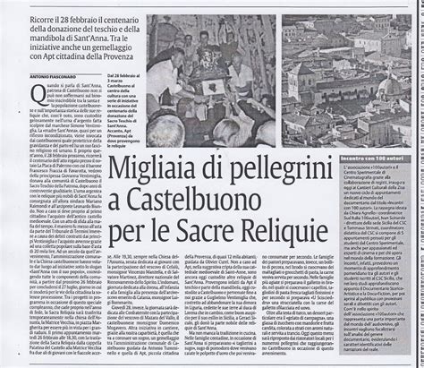 Migliaia Di Pellegrini A Castelbuono Per Le Sacre Reliquie