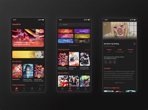 Anime Streaming Platform Mobile App Ui Design By Fahmi Majid On Dribbble