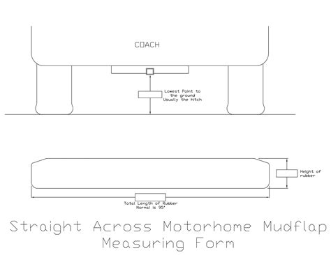 Duraflap Motorhome Mud Flap With Straight Top And Custom Text Custom Mud Flaps And Weights