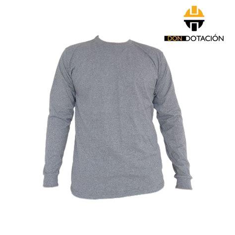 CAMISETA T SHIRT MANGA LARGA GRIS Don Dotación