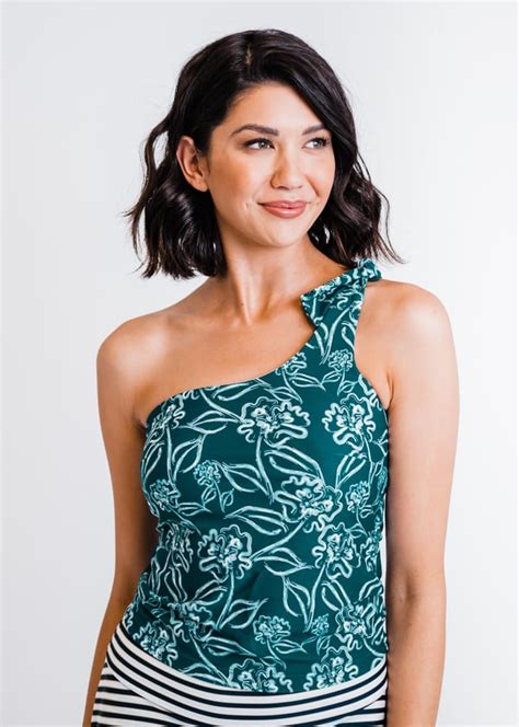 Layla Crop Swim Top With High Waisted Bikini Bottom Calypsa By ModLi
