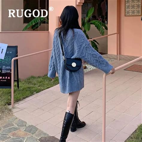 Rugod Chic Knitted Sweater Women Korean Long Sleeve Twisted Loose Pullovers Female Fashion