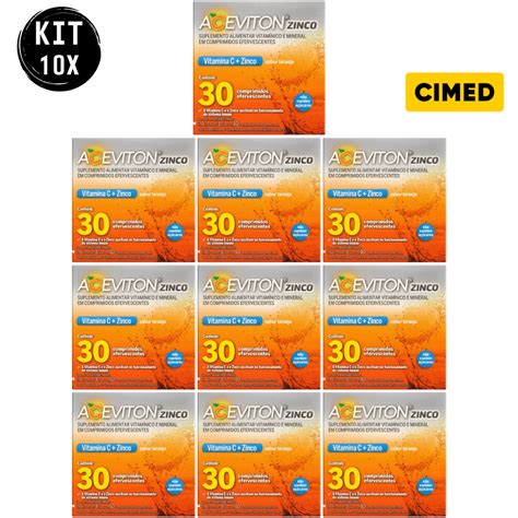 Kit X Vitamina C Zinco Efervescente Caixa Comprimidos