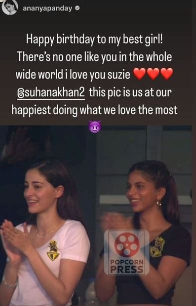 Suhana Khan Receives Heartfelt Birthday Wishes From Ananya Panday