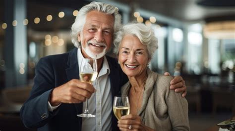 Premium AI Image | elderly couple celebrating anniversary