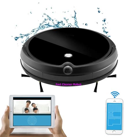 Newest Wet And Dry Wifi App Robot Vacuum Cleaner Camera Monitor