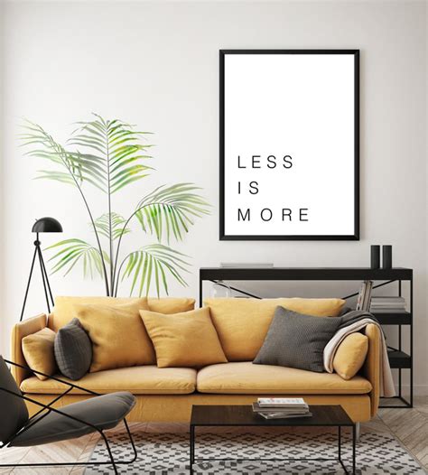 Cuadro Frase Less Is More Comprar En DecoHouse