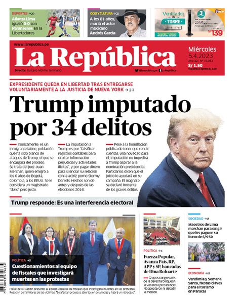 La República On Twitter 🗞 ¡buenos Días 👋 Esta Es Nuestra Portada De