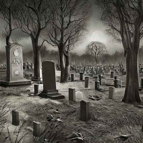 Cemetery Night with Bats Graphic · Creative Fabrica